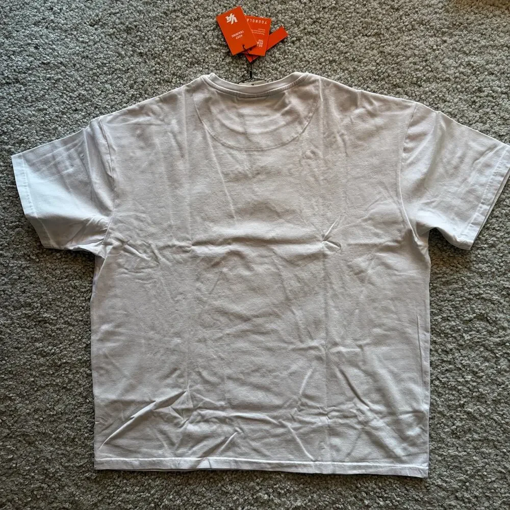 Men's YoungLA 481 Tees, XL, 100%Cotton, NWT, White - Picture 2 of 5